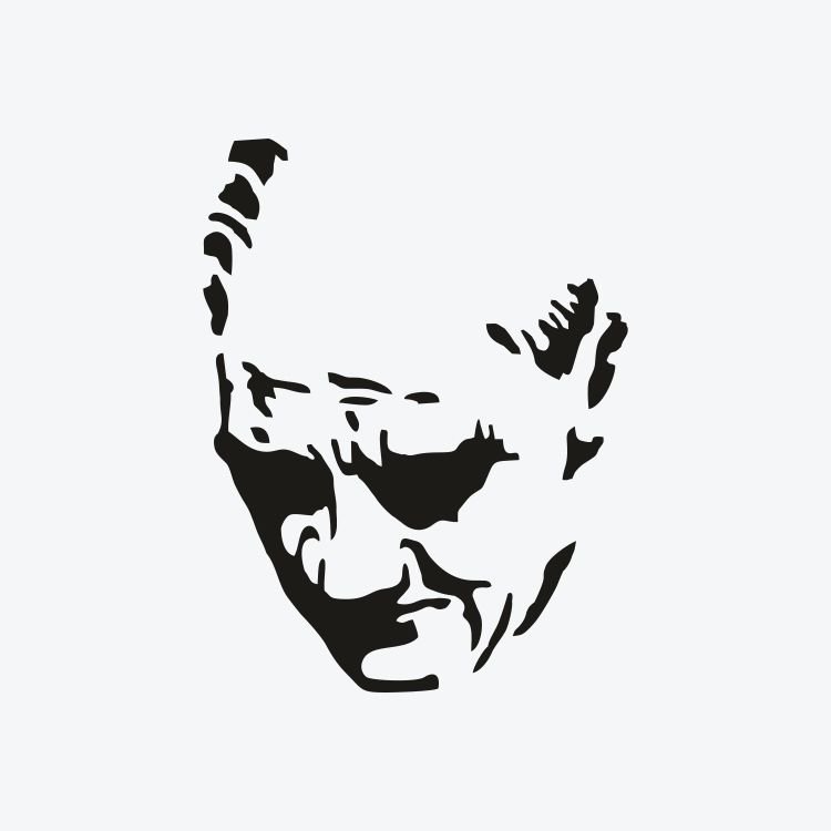 Atatürk Portre Dövme Şablonu 4
