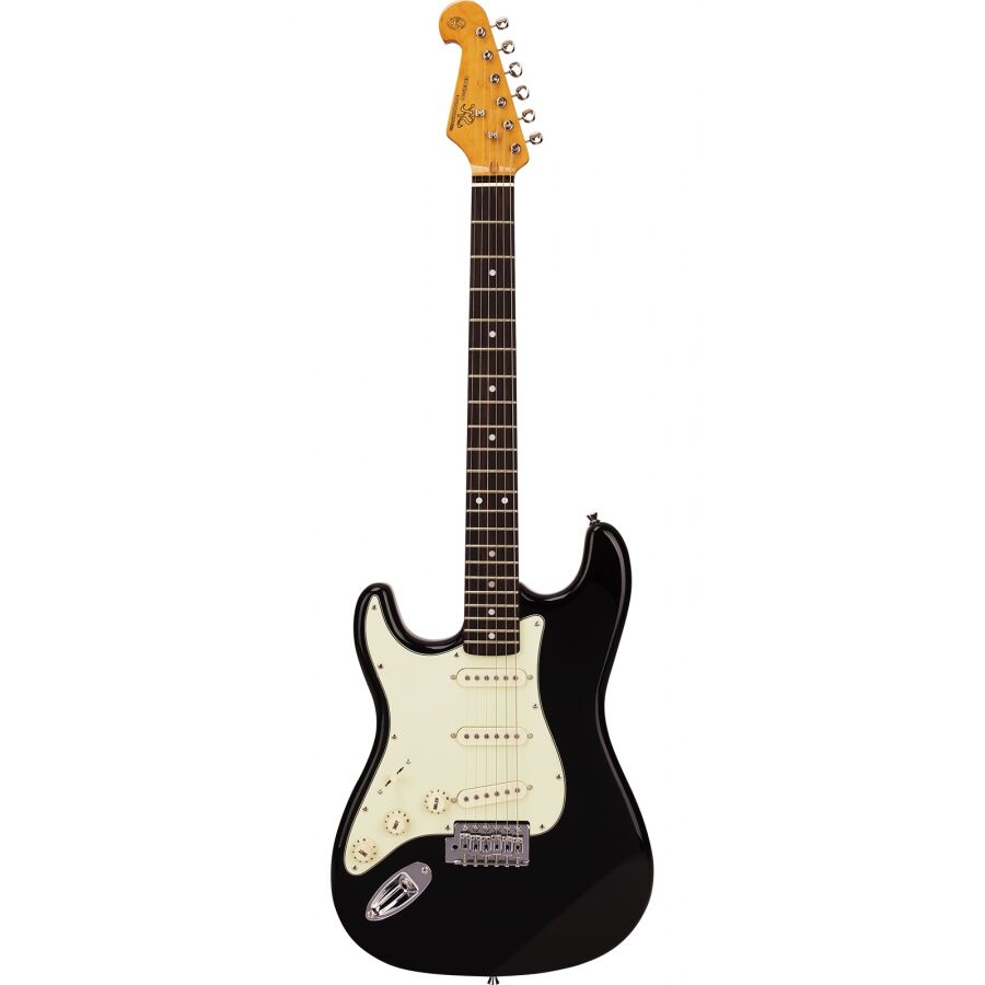 SX Stratocaster Solak Elektro Gitar (Sİyah)