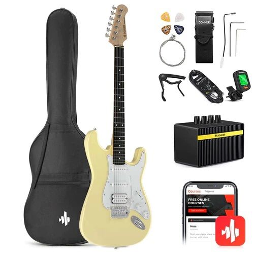 Donner DST-100 Elektro Gitar Seti (Beyaz)