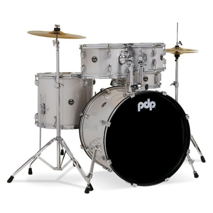 PDP Drums centerstage 20 Inch 5-Parça Akustik Davul Seti (Diamond White Sparkle)