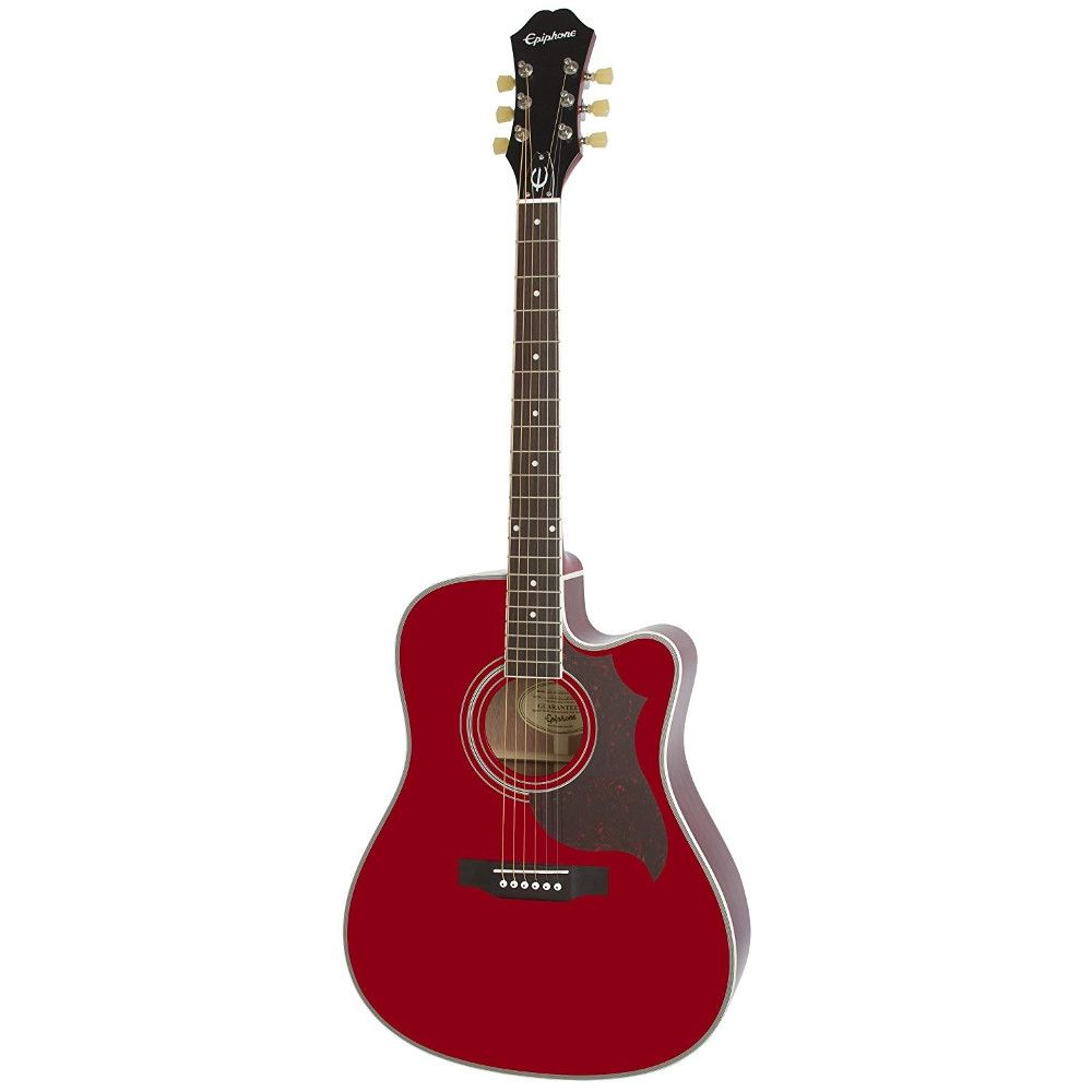 Epiphone FT-350SCE Min-ETune Elektro Akustik Gitar (Wine Red)