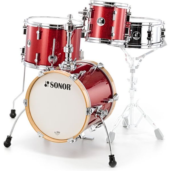 Sonor SSE 14 Martini Covered Red Galaxy Sparkle 4parça Akustik Davul Seti
