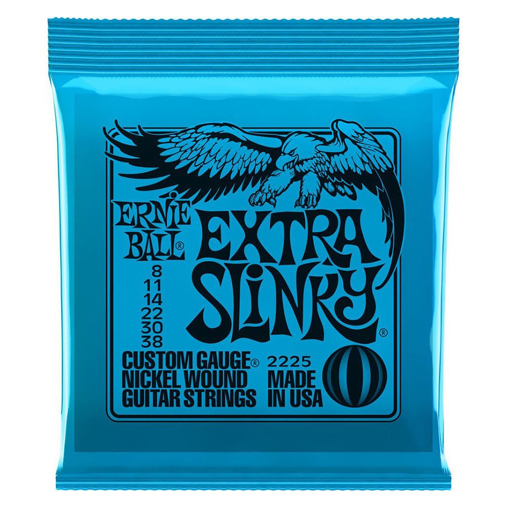 Ernie Ball P02225 Extra Slinky Nickel Wound 008-038 Elektro Gitar Teli