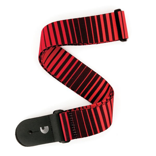 GİTAR ASKISI ROCK STRIPES - RED