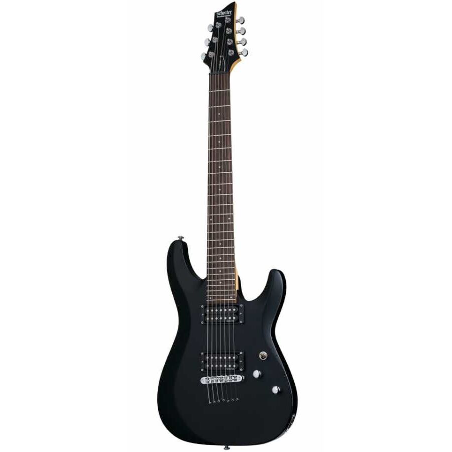 Schecter C-7 Deluxe Elektro Gitar (Satin Black)