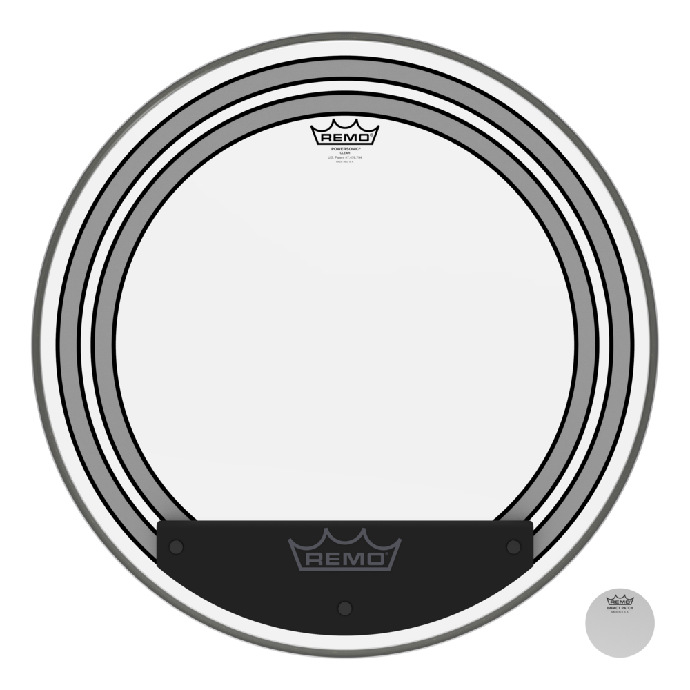 REMO PW-1322-00- Powersonic® Şeffaf 22'' Bas Davul Derisi
