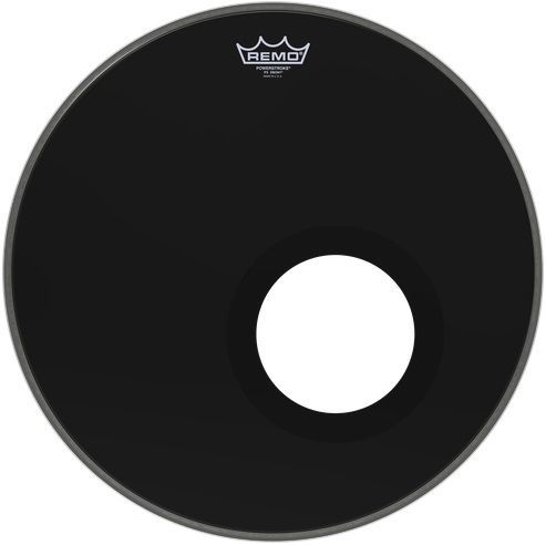 REMO P3-1018-ES-DM - Powerstroke® P3 Ebony® 5'' Black DynamOlu 18'' Bas Davul Derisi