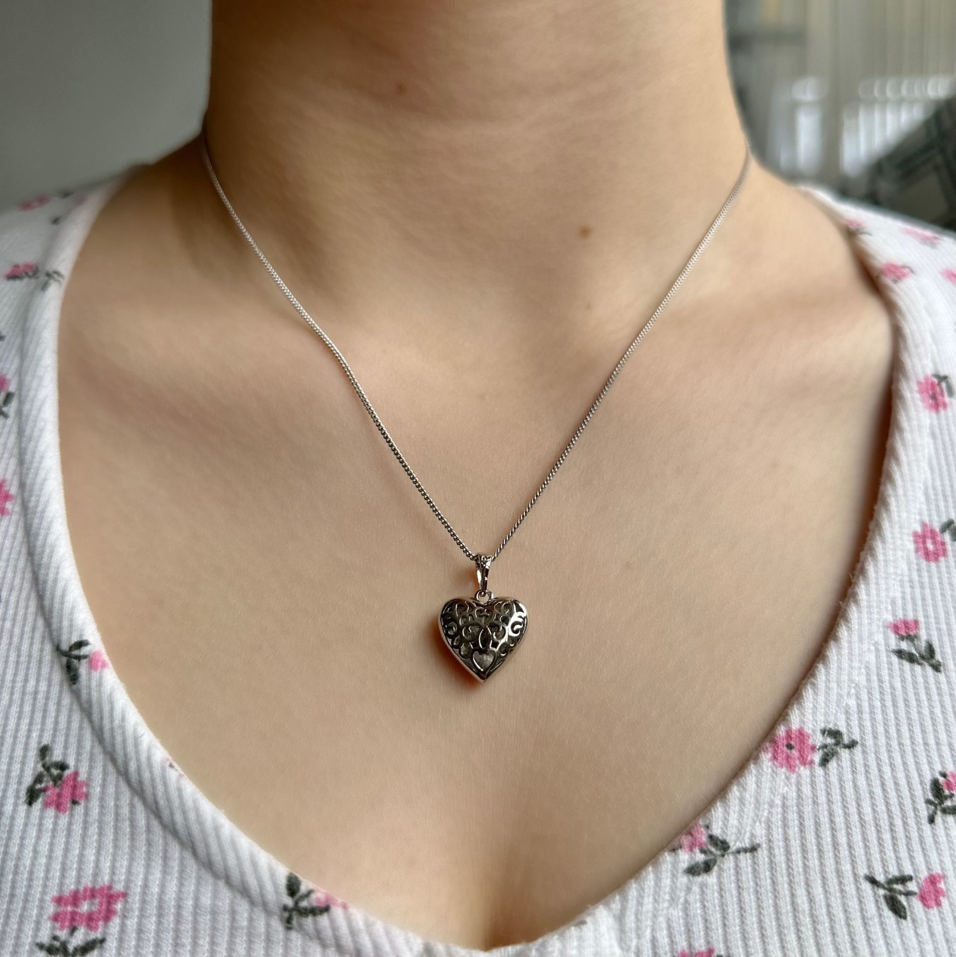 Royal Princess Heart Kolye Büyük - Silver