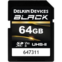 Delkin Devices 64GB BLACK UHS-II SDXC HAZ