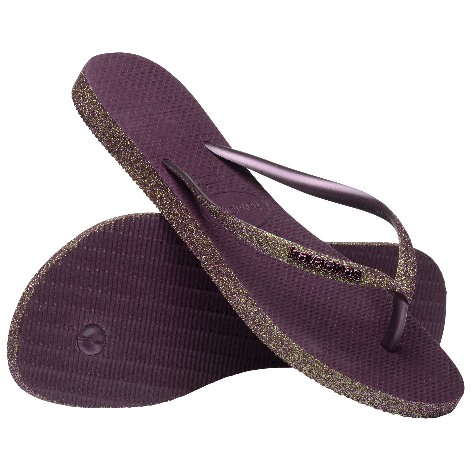 Slim Sparkle II Aubergine Kadın Terlik