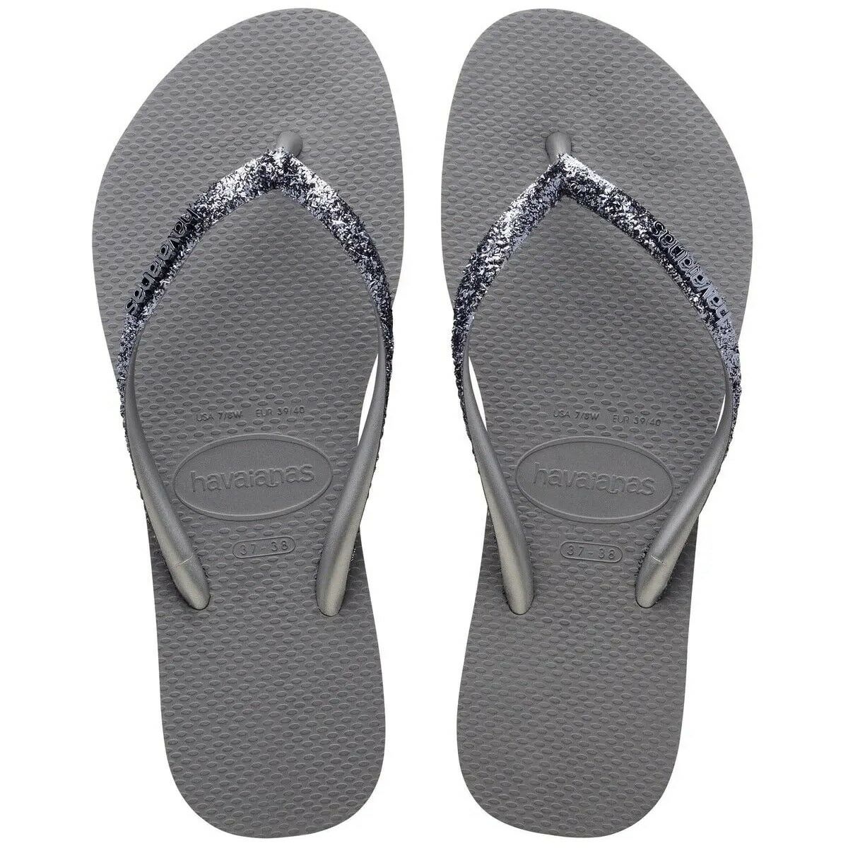 Slim Glitter II Steel Grey Kadın Terlik