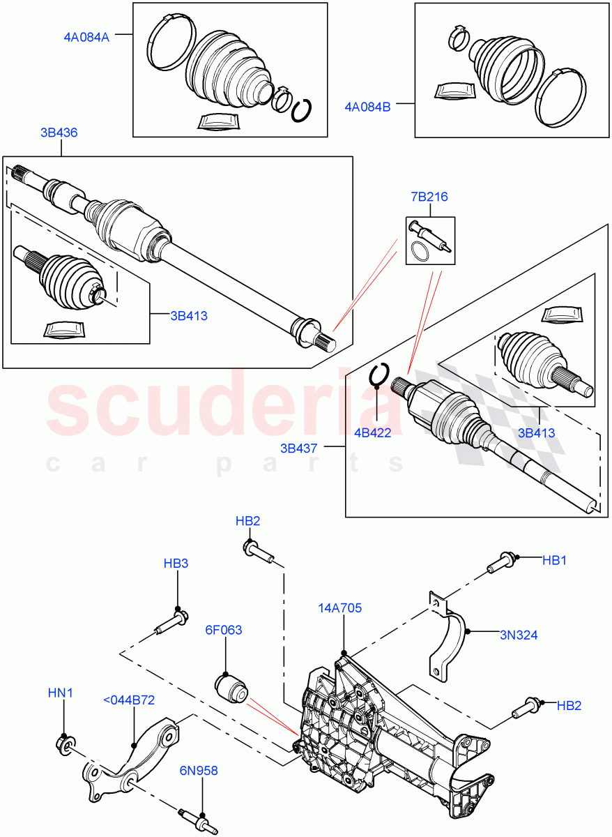 LR161241 - ÖN AKS BRAKETİ (DİSC.SPORT/NEW EVOQUE) - Land Rover