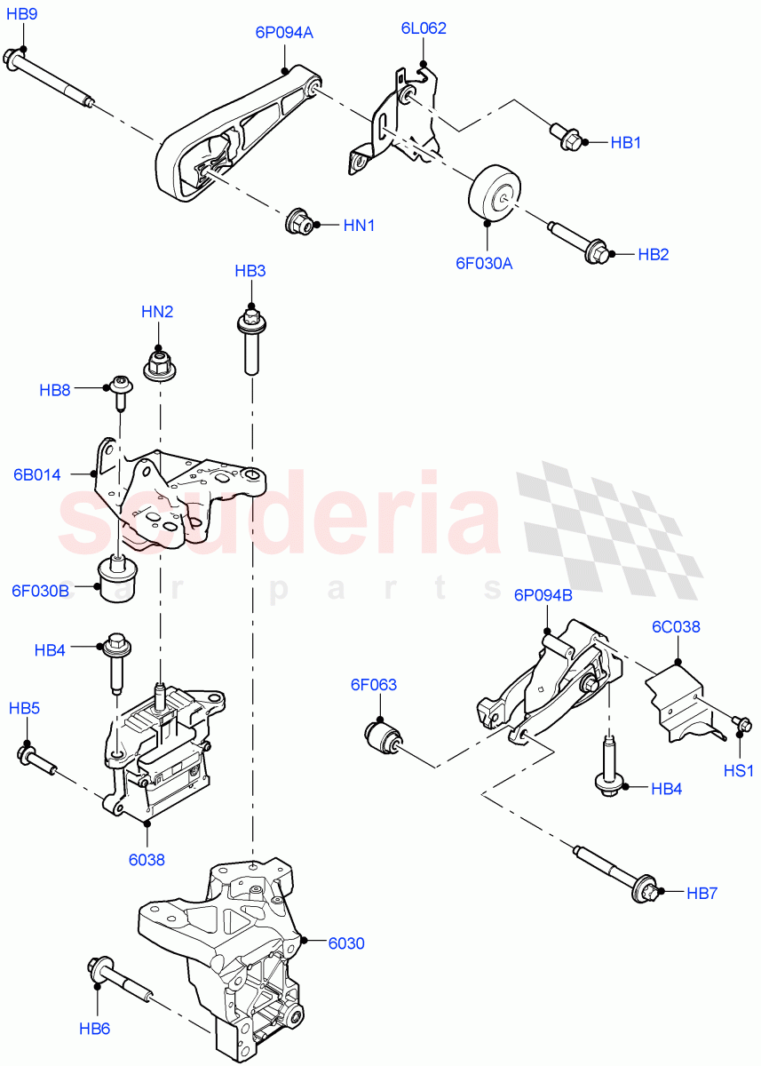 LR144459 - MOTOR TAKOZU (NEW EVOGUE) - Land Rover