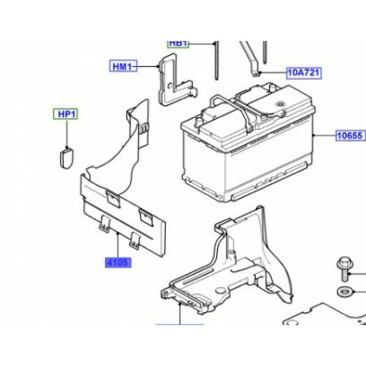 LR023483 - AKÜ KENAR KAPAK SAĞ (2.7/SPORT) - Land Rover