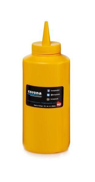 Bora Plastik Corona Professional Ketçap Şişesi Kapaklı Sarı 420 cc - BO2102