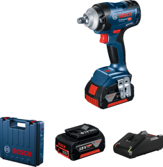 Bosch Professional GDS 18V-400 Akülü Darbeli Somun Sıkma Makinesi (2x5.0Ah)