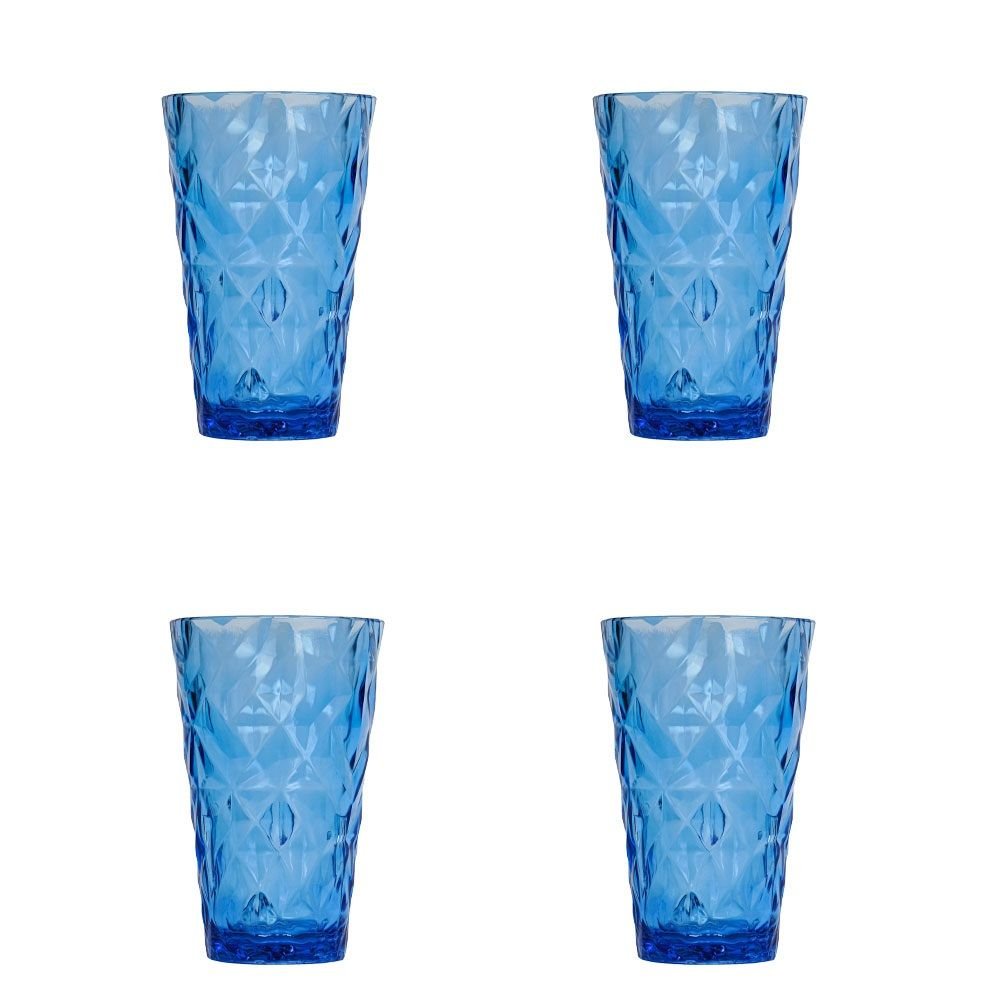 KIRILMAZ EXCLUSIVE PRIZMA BARDAK 300 ML MAVİ (4'LÜ)