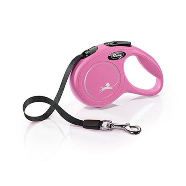 Flexi New Classic Şerit Otomatik Köpek Gezdirme Tasması Xsmall Pembe 3 Mt