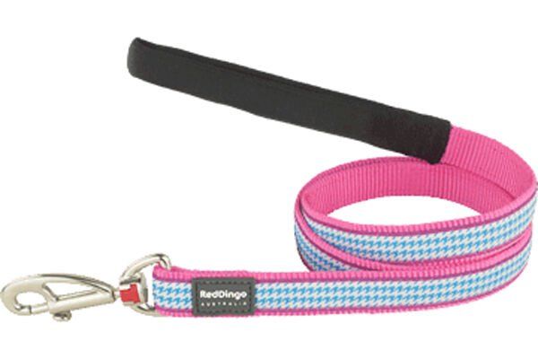 Red Dingo Adjustable Fang It Desenli Köpek Uzatma Tasması Pembe 12 Mm