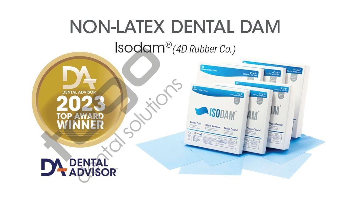 4D Rubber ISODAM Non-Latex Rubber Dam - Heavy - Mavi - 5'' x 5'' - 20 adet