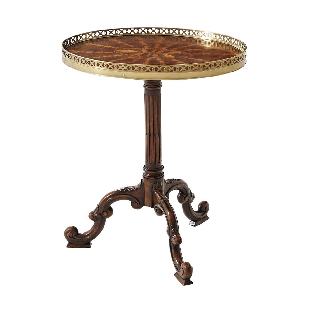 RADIATING PARQUETRY ACCENT TABLE