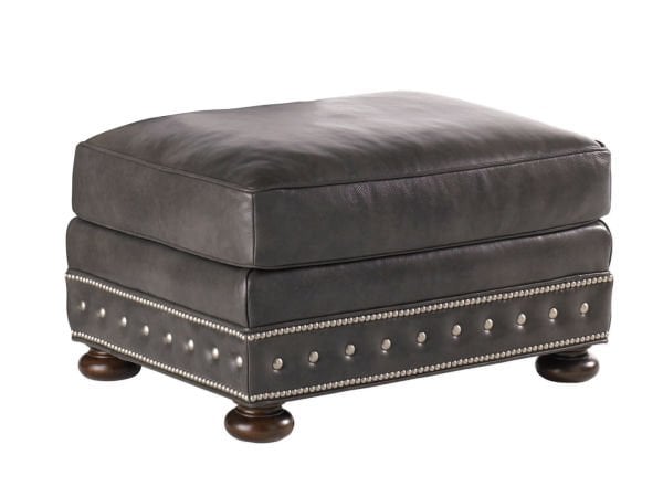 DEVON LEATHER OTTOMAN