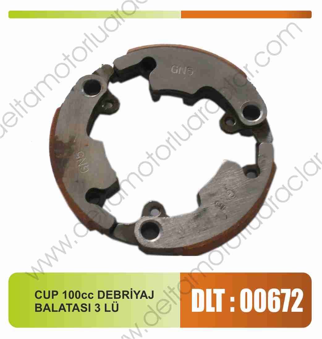 CUP 100cc DEBRİYAJ BALATASI 3 LÜ