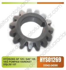 HYOSUNG GF 125 / GAF 125 YAĞ POMPASI HAREKET  DİŞLİSİ 15T