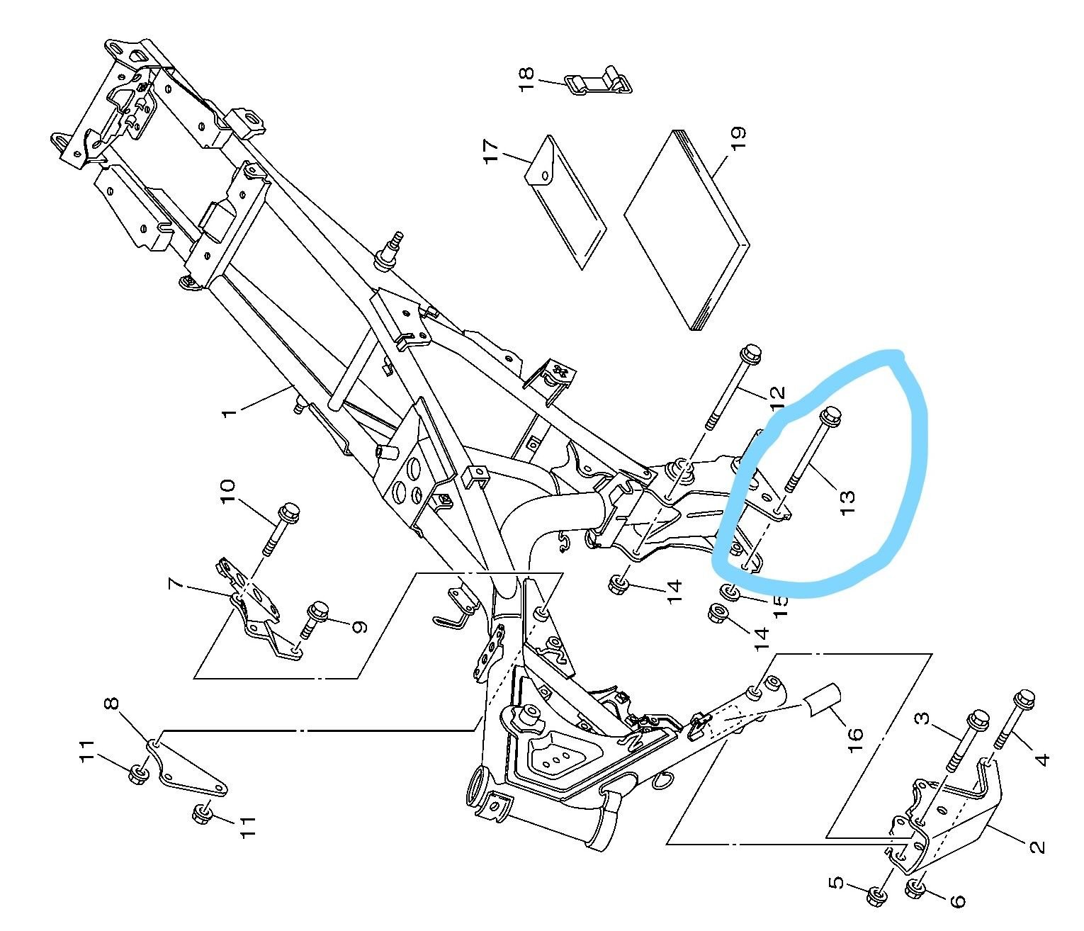 YAMAHA YBR 125cc ORİJİNAL RONDELALI VİDA 90105-08869