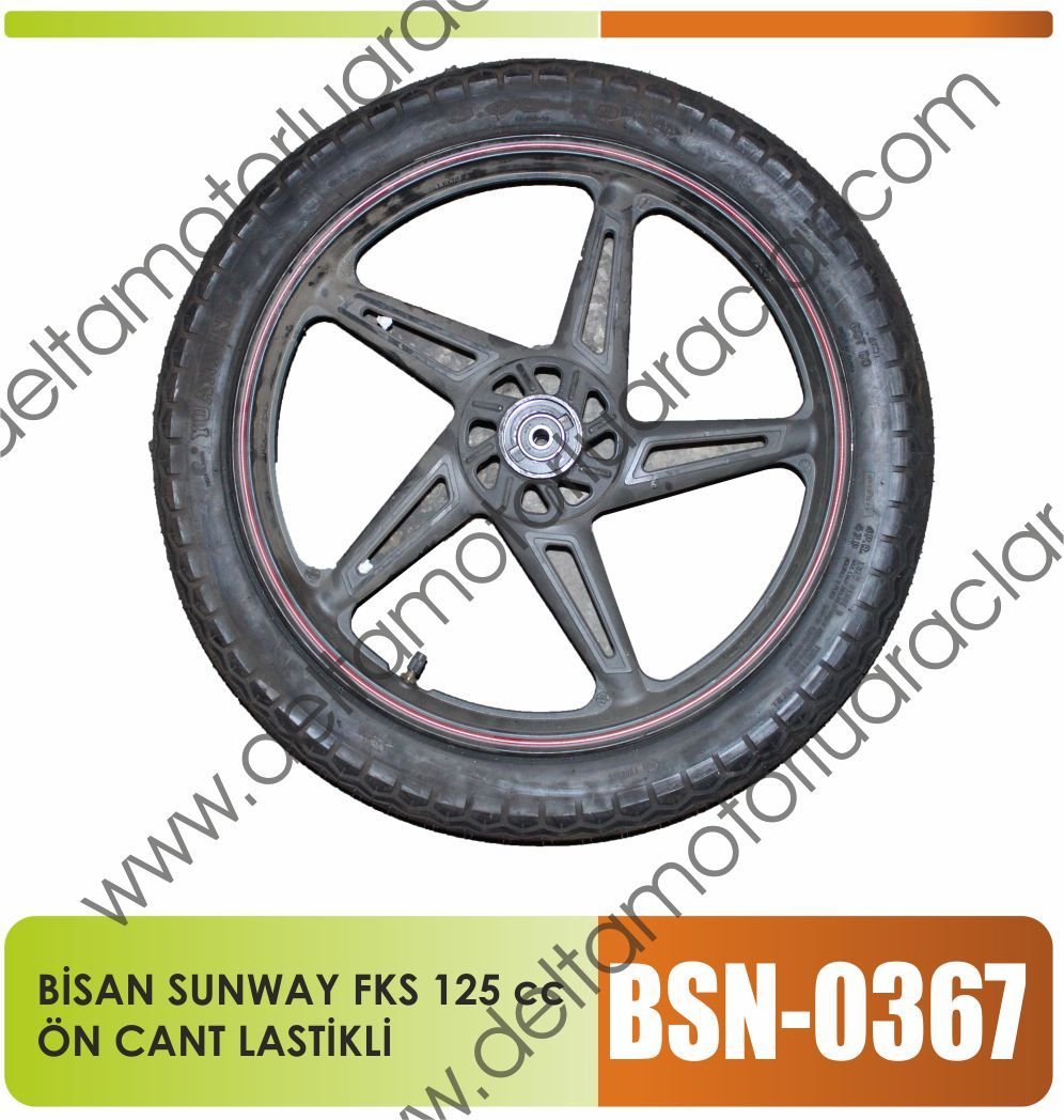 BİSAN SUNWAY FKS 125 cc ÖN JANT LASTİKLİ