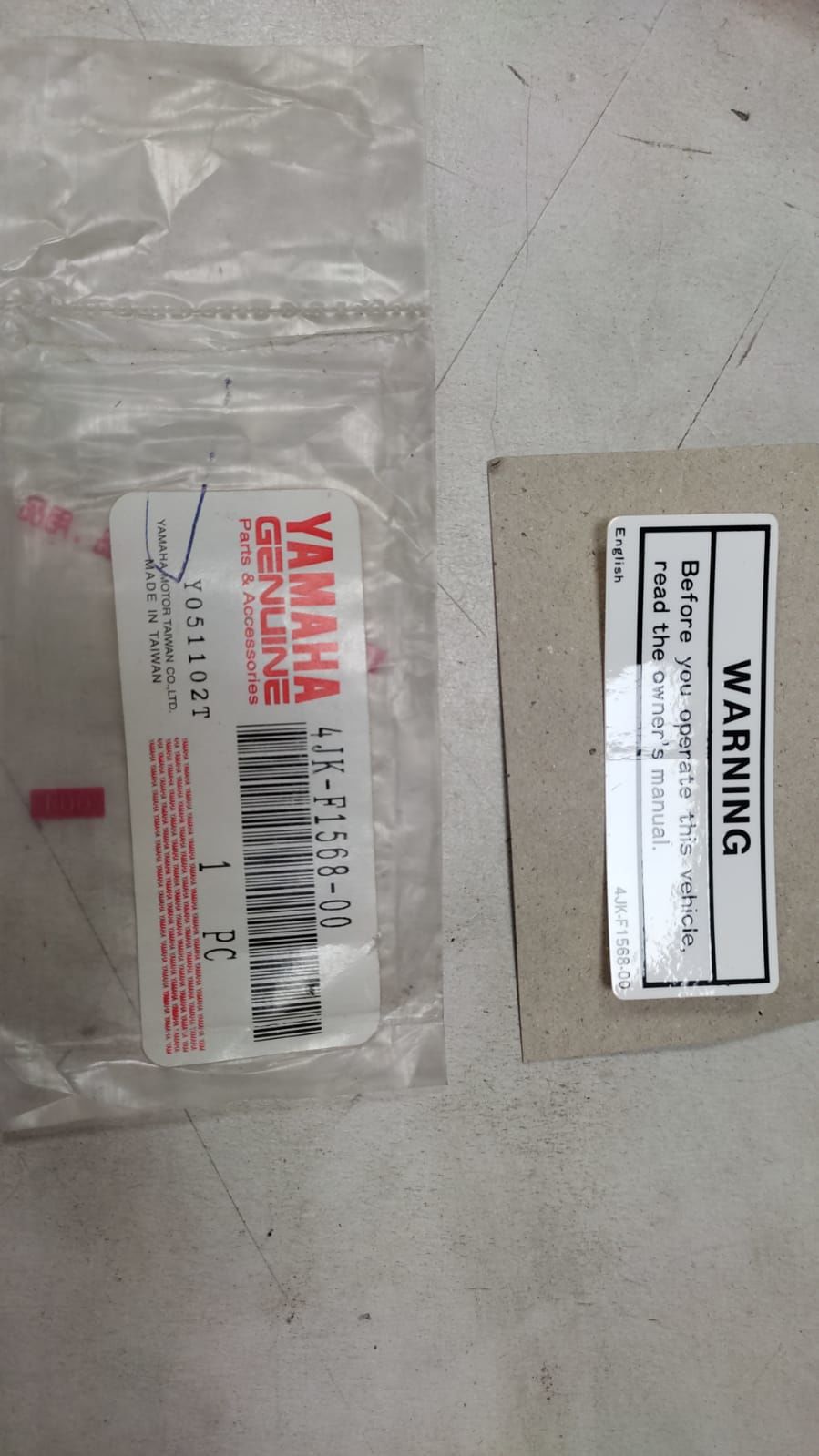 YAMAHA CYGNUS ORİJİNAL UYARI YAZISI STICKER 4JK-F1568-00