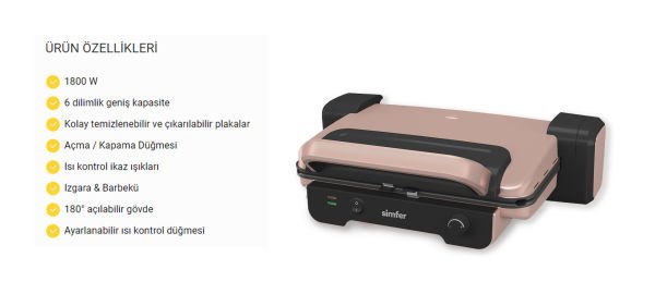 SİMFER GUSTO SK4644 GUSTO ROSE GOLD  6 DİLİM