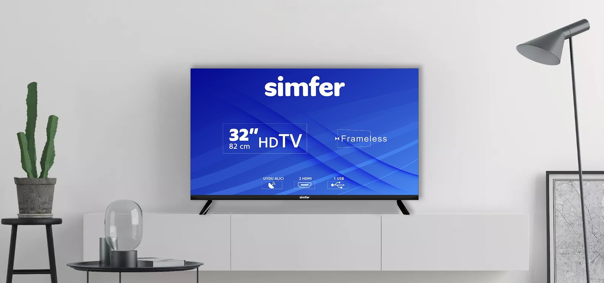 SİMFER 32SFS3N HD 32'' 82 EKRAN UYDU ALICILI LED TV