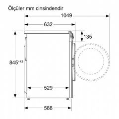 Bosch WGA141X1TR 1000 Devir 9 kg Çamaşır Makinesi