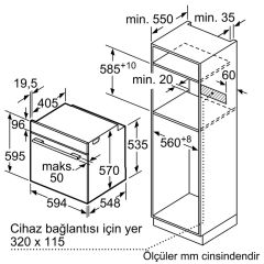 Bosch HRA518BS1 Inox Ankastre Fırın