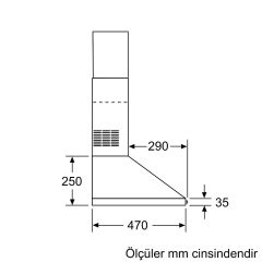 Bosch DWP64CC50T Inox Duvar Tipi Davlumbaz