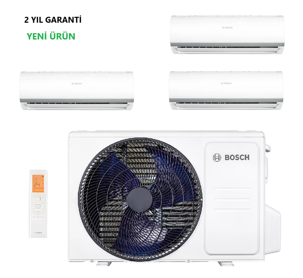 Bosch Multi Split İnverter Klima 27000 Btu 1 Dış + 3 İç Ünite 12000 + 12000 + 9000 Btu