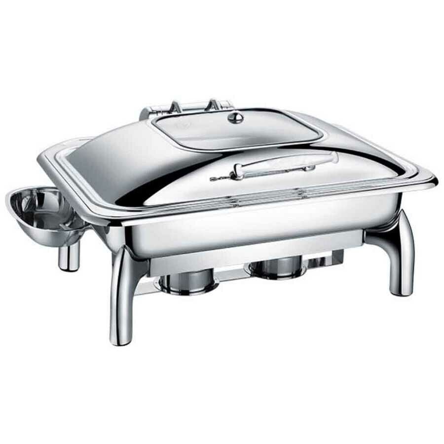Chafing Dish Reşo Dörtgen Hidrolik Kapak 9 L (Cdh-9)