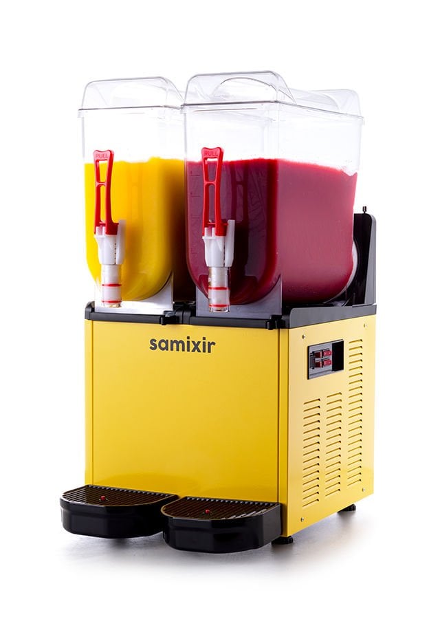 Samixir SLUSH24.Y Slush Twin Buzlu İçecek Dispanseri - 12+12 Lt- Sarı