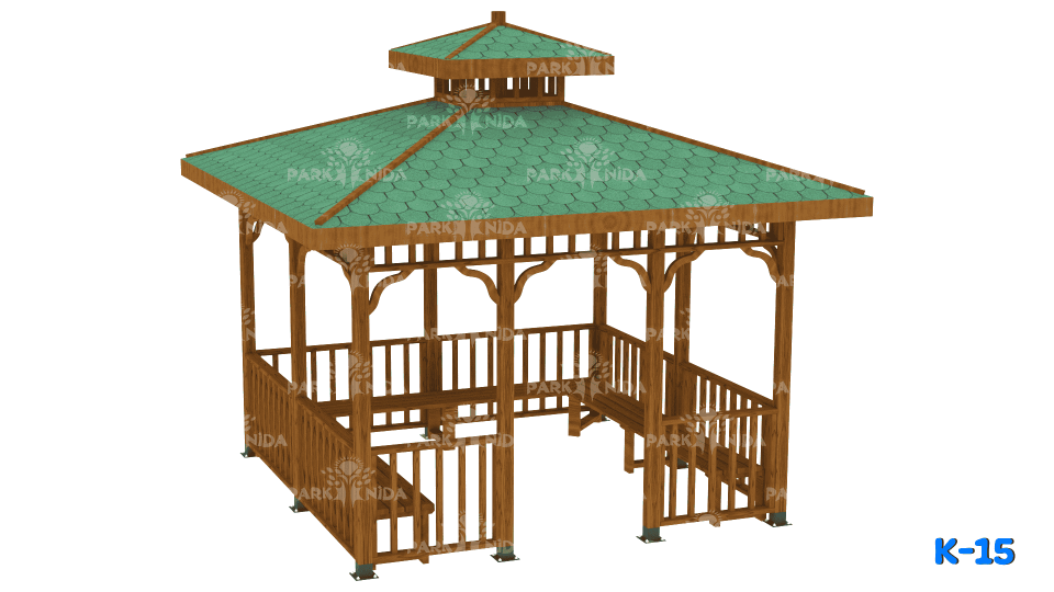K-15 Kare Ahşap Kamelya 400x400 Cm