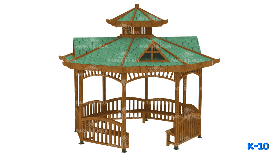K-10 Sekizgen Ahşap Kamelya 400x400 Cm