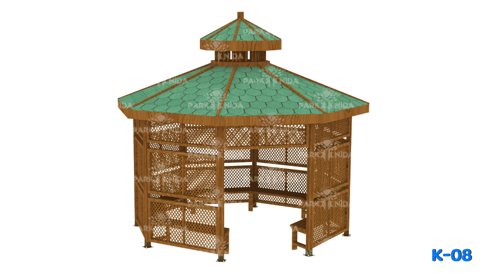 K-08 Sekizgen Ahşap Kamelya 400x400 Cm