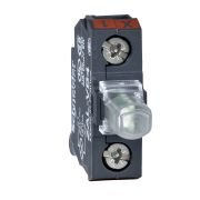 ZALVB4 Harmony XALD, XALK, Light block for head Ø22, red, integral LED, mounting in back of enclosure, screw clamp terminal, 24 V AC/DC