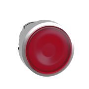 ZB4BW343 red flush illuminated pushbutton head Ø22 spring return for integral LED
