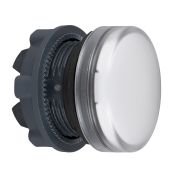 ZB5AV01 Head for pilot light, Harmony XB5, metal, white, 22mm, plain lens for BA9s bulb