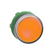 ZB5AW353 orange flush illuminated pushbutton head Ø22 spring return for integral LED