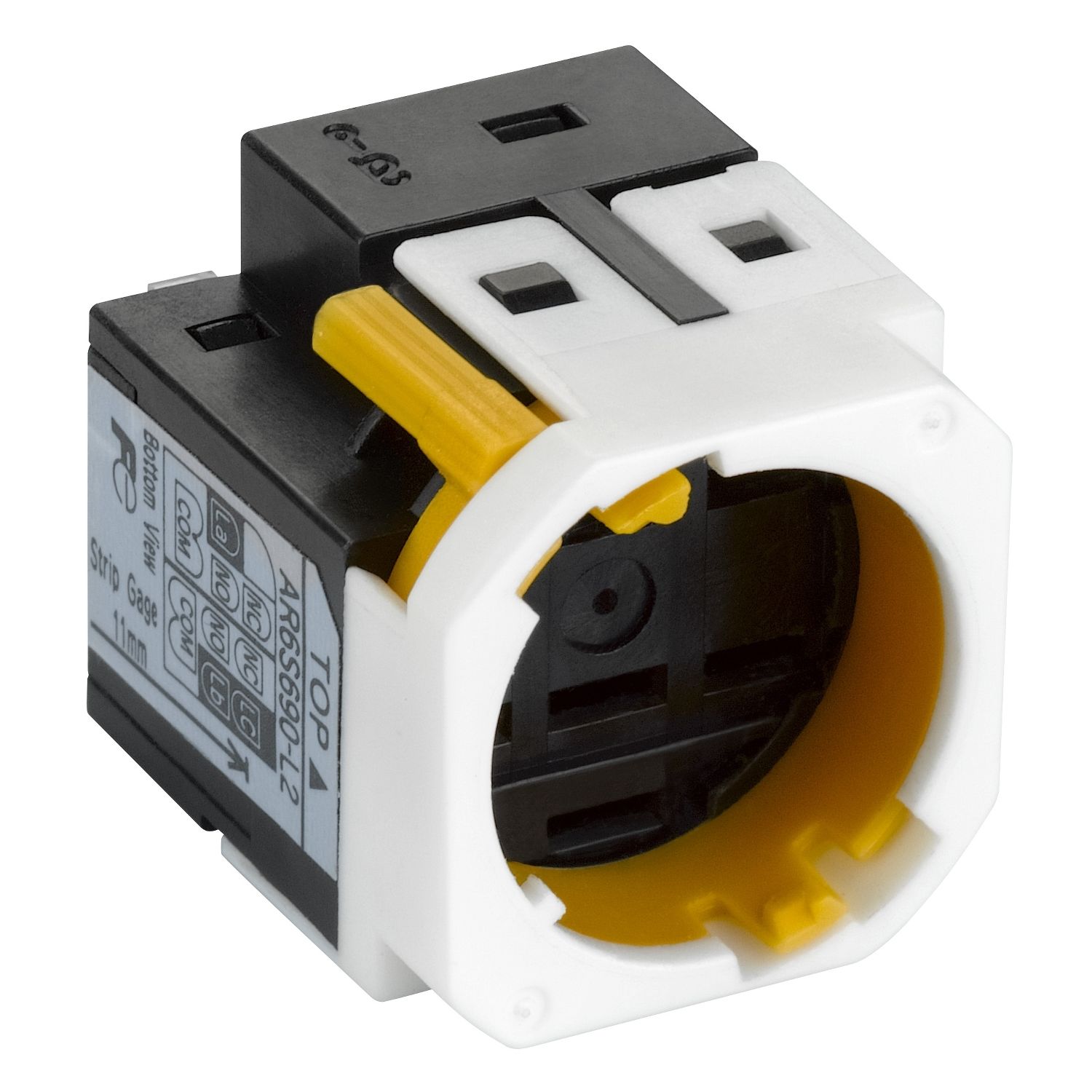 ZB6YF04 Harmony XB6E, Fast connector socket for PB and SS, 1 NO/NC