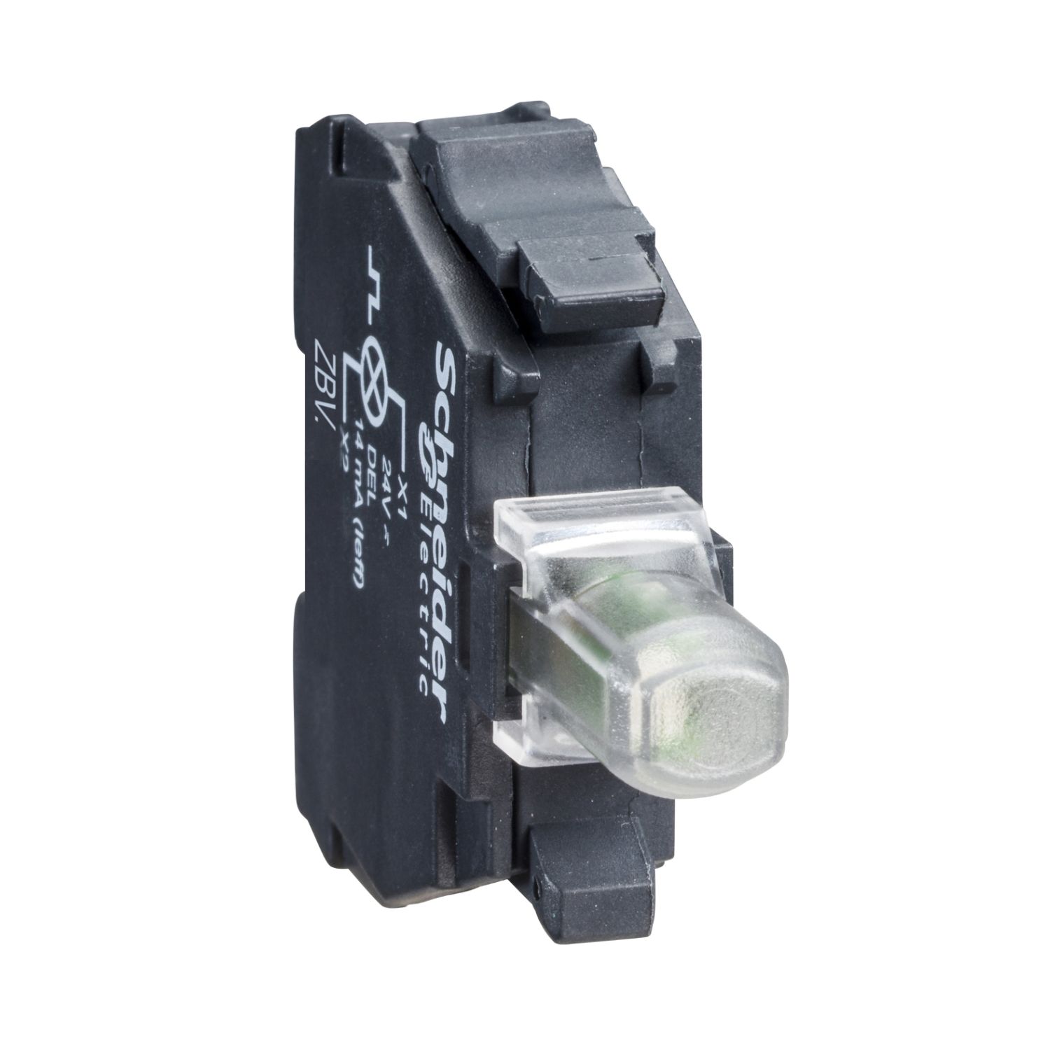 ZBVB3 green light block for head Ø22 integral LED 24V screw clamp terminals