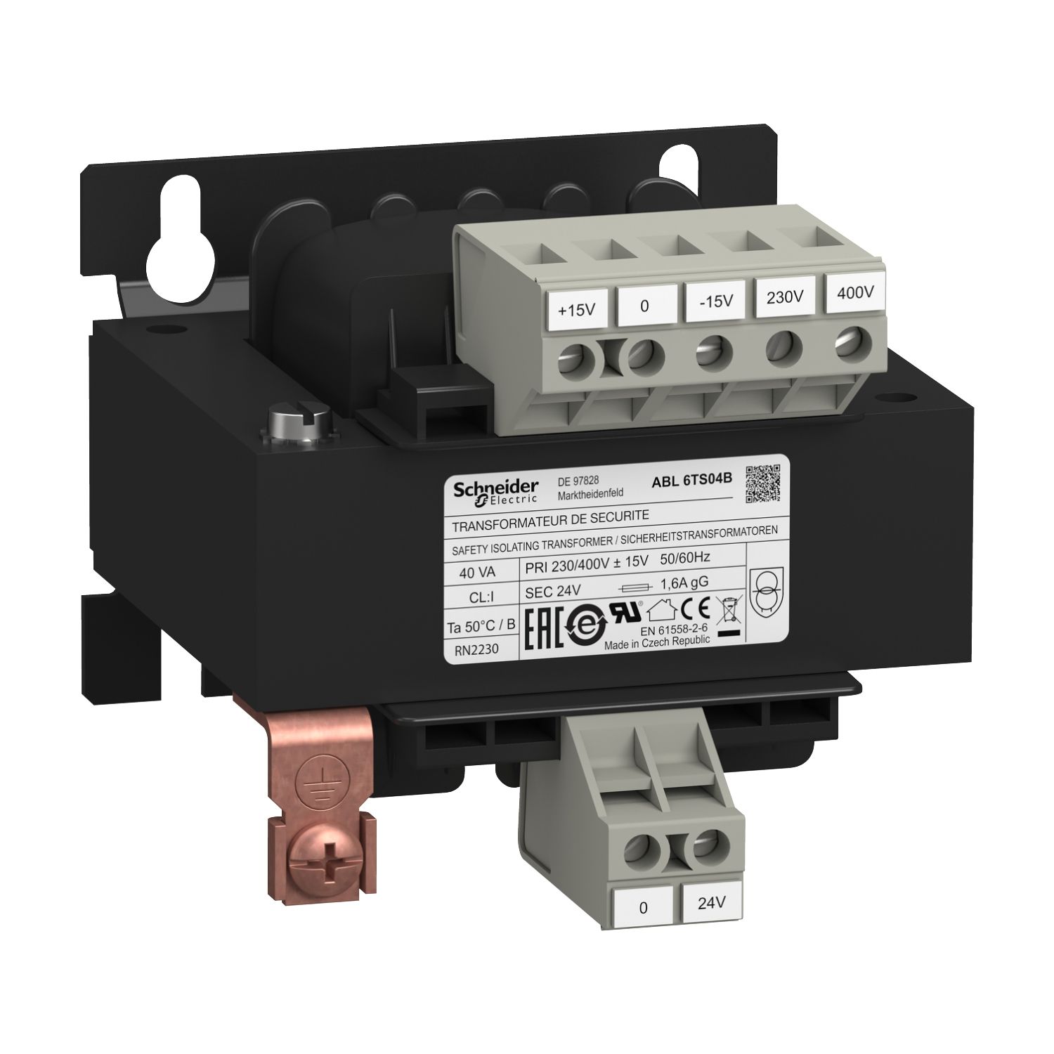 ABL6TS04B voltage transformer - 230..400 V - 1 x 24 V - 40 VA