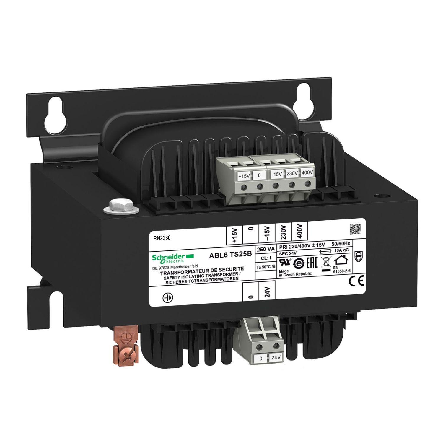 ABL6TS25B voltage transformer - 230..400 V - 1 x 24 V - 250 VA